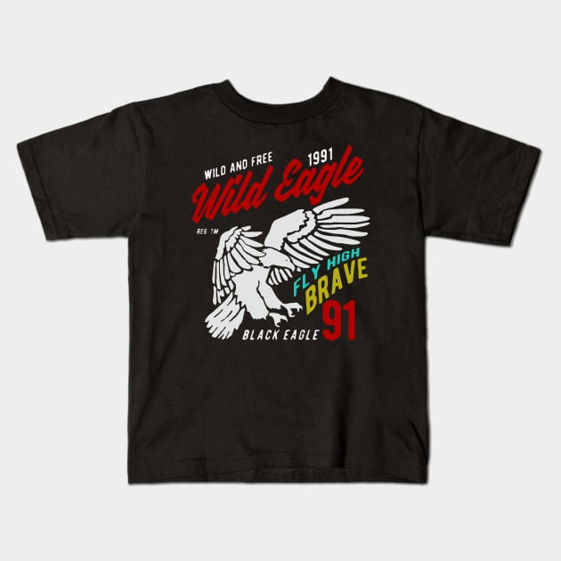 Fly High Brave Kids T-Shirt by noviyani